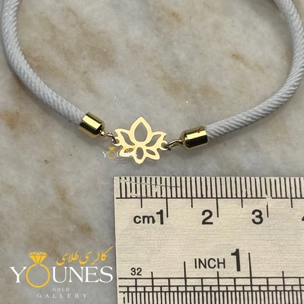 دستبند لوتوس ( نیلوفر ) طلا لیزری